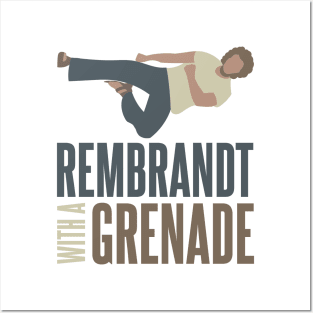 Rembrandt With a Grenade Posters and Art